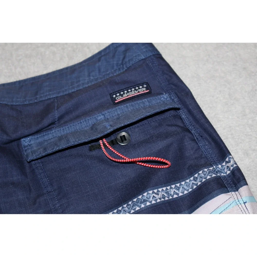Quiksilver Board Shorts Mens 36 Blue Highline Recycled Stretch Surf Trunk